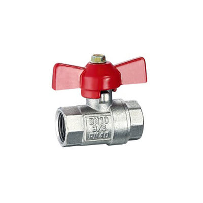 HPb59-1 Válvula de bola de mini válvula de asiento virgen Ptfe Válvula de bola de latón con temperatura de trabajo de -20C-180C