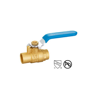 Válvula de bola de soldadura válvula de latón Forjado Cuerpo de dos piezas de gas Agua SS Manual Utilizado para conexiones de tuberías