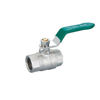 Válvula de bolas de rosca femenina 1 / 2 SS agua de gas manual de cromo para conexiones de tuberías