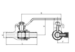 Válvula de bolas Pex X Pex con desagüe plano o revestimiento de bronce WOG para puerto de conexión de tubería 1/2 -1  ((600 WOG,150WSP)