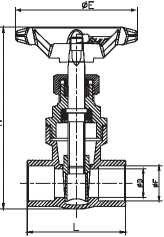 Cuerpo de fundición de latón soldador 2 pulgadas de latón válvula de puerta / válvula de puerta de agua