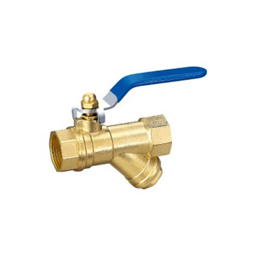 1/2 pulgadas de latón 600 Wog válvula de bola con colador femenino y masculino roscado con drenaje 1/2 ′′-1 " ((600WOG, 150WSP)
