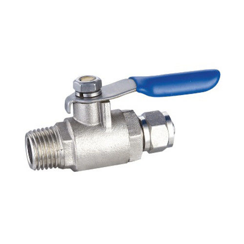 Calidad de fábrica Agua Gas de aceite Hombre de latón Mini válvula de bola Hombre cuerpo de latón roscado