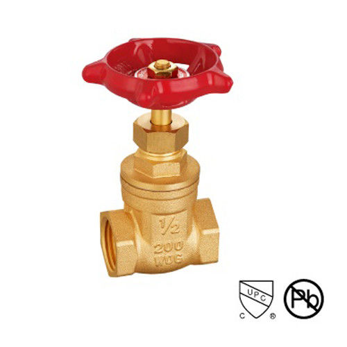 NPT BSP Valva de puerta de acero de aleación de latón para gas de petróleo / válvula de puerta de agua de latón