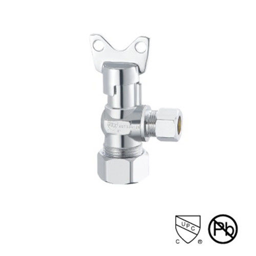 Válvula de ángulo de 200 psi 1/2 pulgadas OEM/ODM de 15 mm de cromo