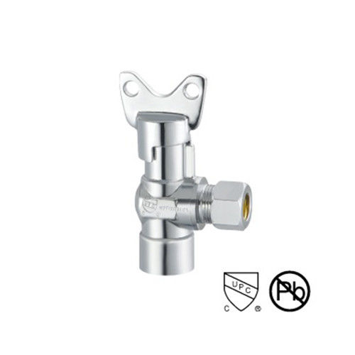 Válvula de ángulo de cobre de latón soldado 1 2 X 3 8 Flujo libre de plomo 1,5 GPM