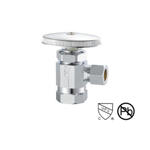 Válvula de ángulo de latón de cromo 1 / 2 pulgadas 150 PSI 100 g 200 ° F Temperatura